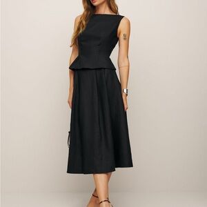 Reformation Moya Linen Two Piece Skirt and Boatneck Sleeveless Top